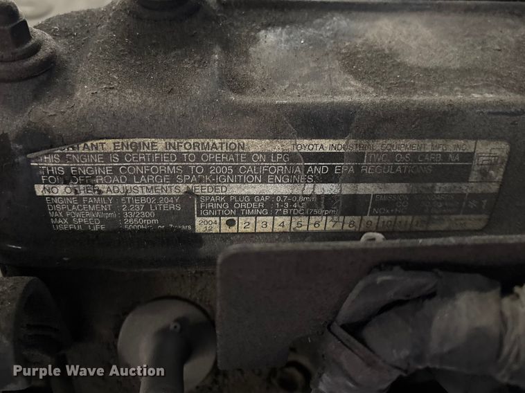 image for item FB5643 Toyota 7FGCU25 forklift