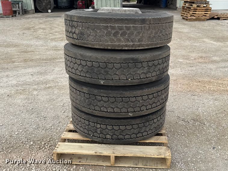 image for item FB5649 (4) Bridgestone M726ELA 295/75R22.5 tires and wheels