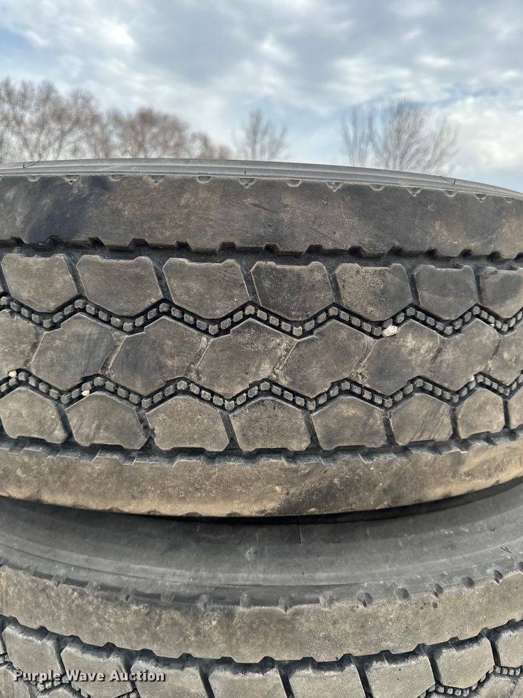 image for item FB5649 (4) Bridgestone M726ELA 295/75R22.5 tires and wheels