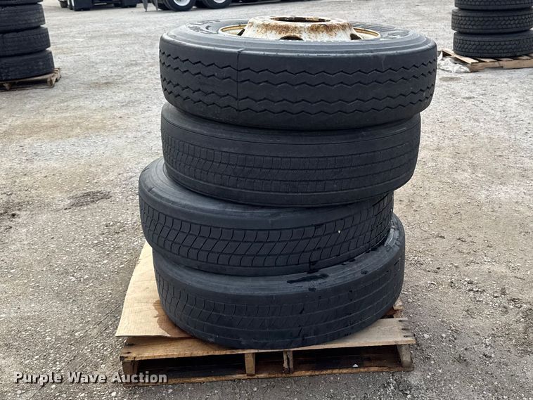 image for item FB5651 (4) 295/75R22.5 tires and wheels