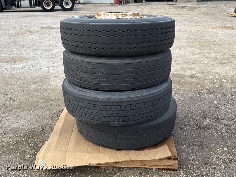 image for item FB5651 (4) 295/75R22.5 tires and wheels