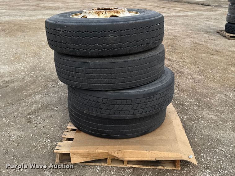 image for item FB5651 (4) 295/75R22.5 tires and wheels