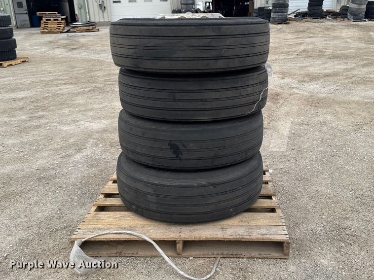 image for item FB5653 (4) Bridgestone 295/75R22.5 tires and wheels