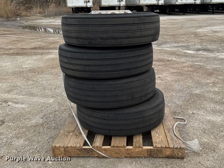 image for item FB5653 (4) Bridgestone 295/75R22.5 tires and wheels