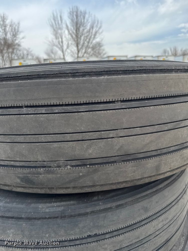 image for item FB5653 (4) Bridgestone 295/75R22.5 tires and wheels