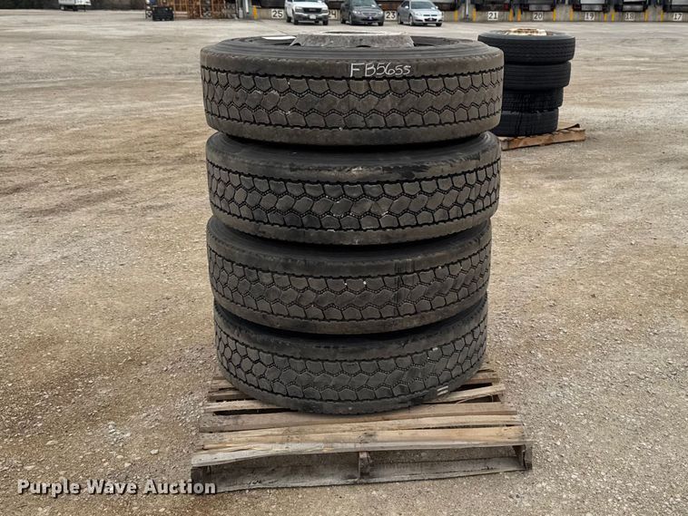 image for item FB5655 (4) Bridgestone M726ELA 295/75R22.5 tires and wheels
