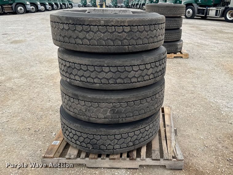 image for item FB5655 (4) Bridgestone M726ELA 295/75R22.5 tires and wheels
