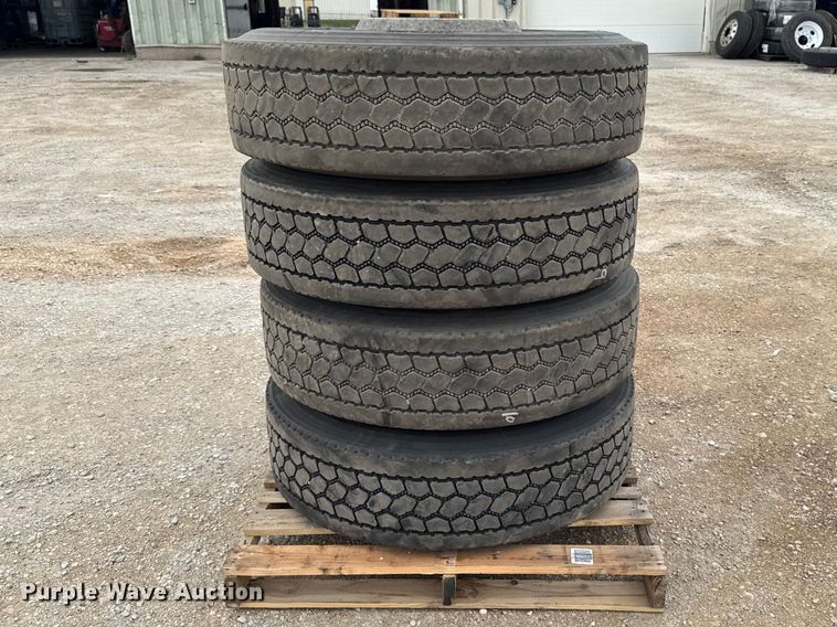 image for item FB5655 (4) Bridgestone M726ELA 295/75R22.5 tires and wheels