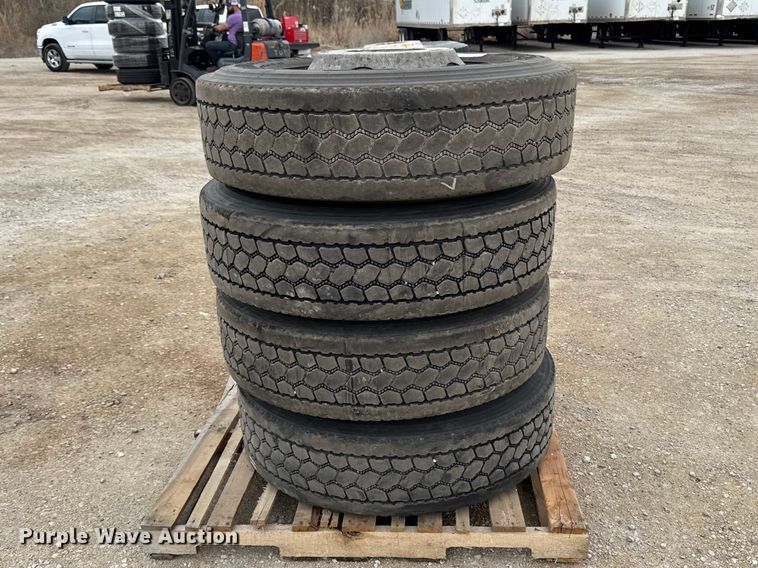 image for item FB5655 (4) Bridgestone M726ELA 295/75R22.5 tires and wheels