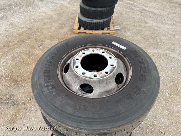 image for item FB5655 (4) Bridgestone M726ELA 295/75R22.5 tires and wheels
