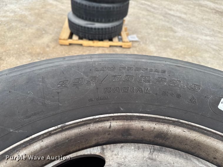 image for item FB5655 (4) Bridgestone M726ELA 295/75R22.5 tires and wheels