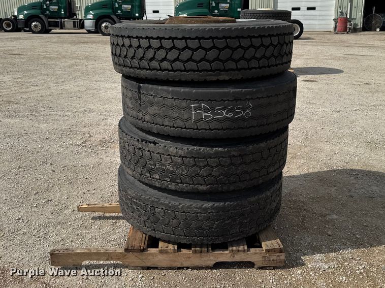 image for item FB5658 (4) 295/75R22.5 tires and wheels