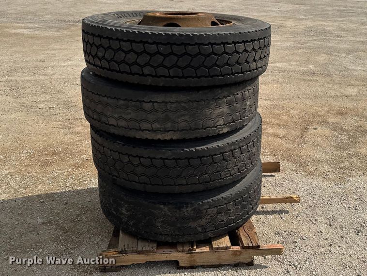 image for item FB5658 (4) 295/75R22.5 tires and wheels