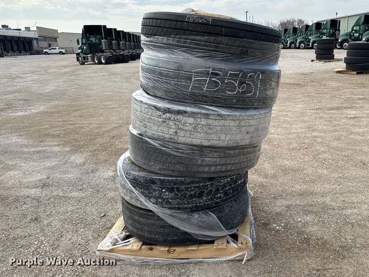 image for item FB5659 (6) 275/80R22.5 tires and wheels