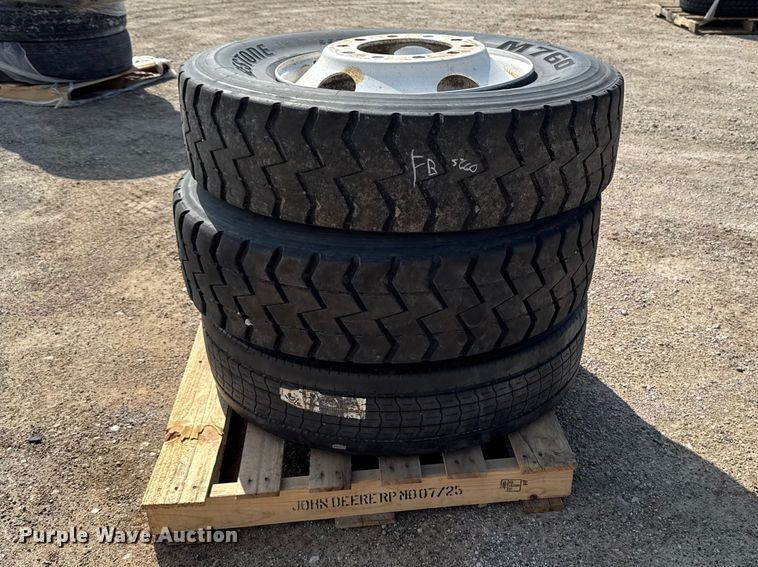 image for item FB5660 (3) 295/75R22.5 tires and wheels
