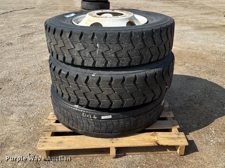 image for item FB5660 (3) 295/75R22.5 tires and wheels