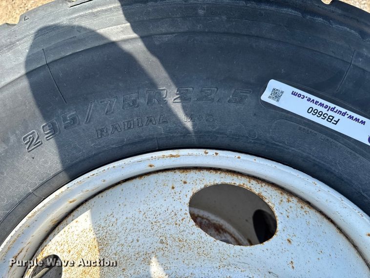 image for item FB5660 (3) 295/75R22.5 tires and wheels
