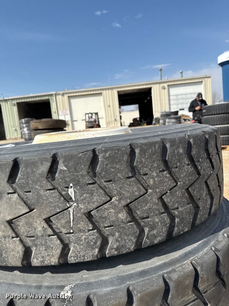 image for item FB5660 (3) 295/75R22.5 tires and wheels