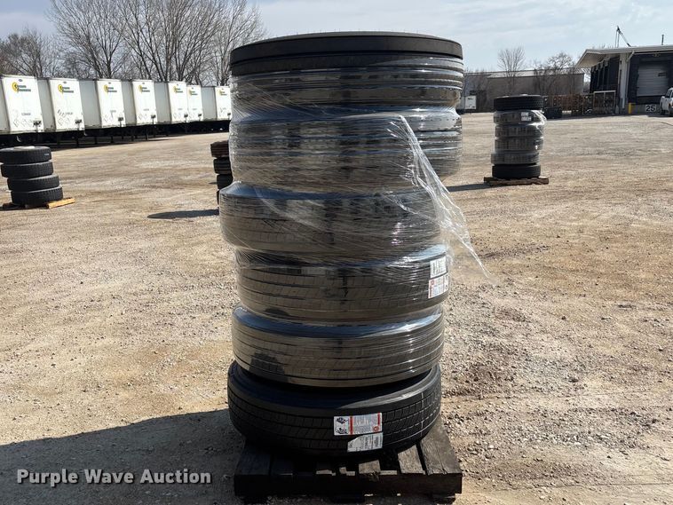 image for item FB5669 (6) Bridgestone 295/75R22.5 tires and wheels
