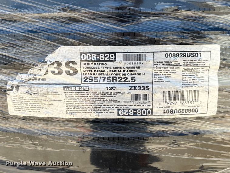 image for item FB5669 (6) Bridgestone 295/75R22.5 tires and wheels