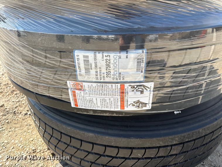image for item FB5669 (6) Bridgestone 295/75R22.5 tires and wheels