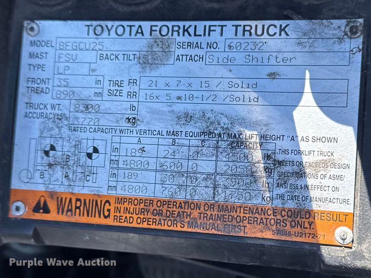 image for item FB5684 (7) Toyota forklifts