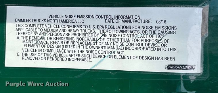 image for item FG1003 2017 Freightliner Cascadia 125 semi truck