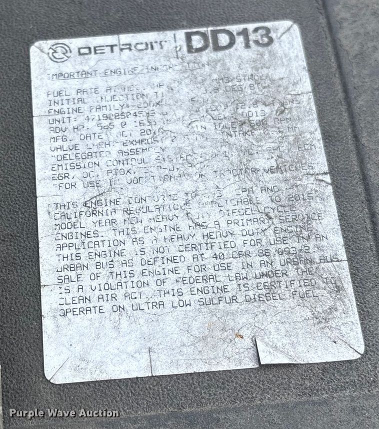 image for item FG1011 2017 Freightliner Cascadia 125 semi truck