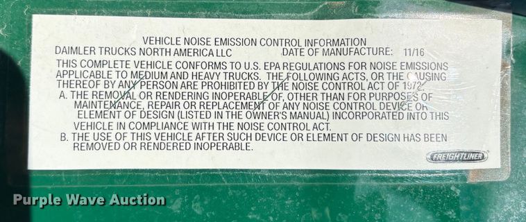 image for item FG1020 2017 Freightliner Cascadia 125 semi truck