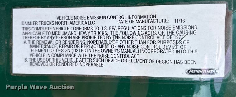 image for item FG1024 2017 Freightliner Cascadia 125 semi truck