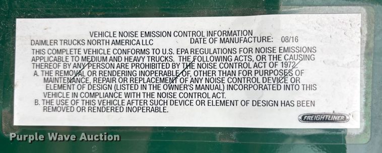 image for item FG1028 2017 Freightliner Cascadia 125 semi truck