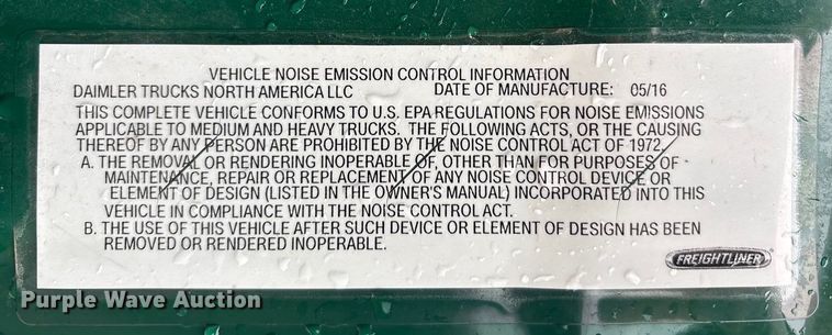 image for item FG1032 2017 Freightliner Cascadia 125 semi truck