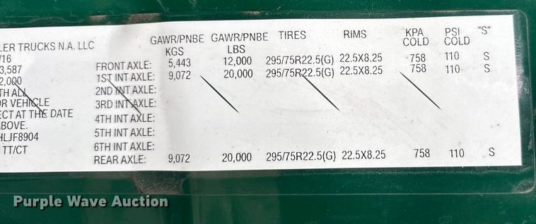 image for item FG1036 2017 Freightliner Cascadia semi truck