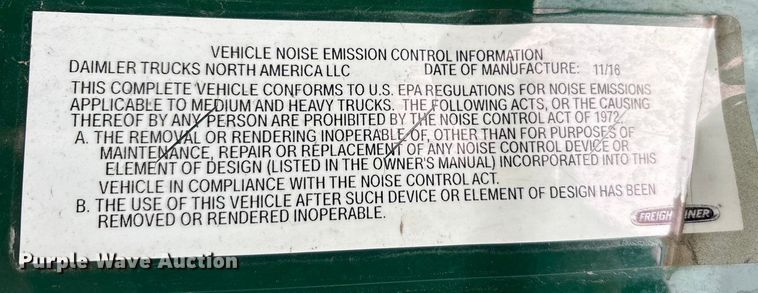 image for item FG1036 2017 Freightliner Cascadia semi truck