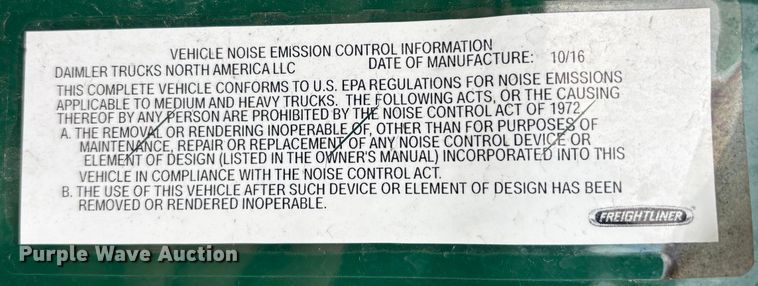 image for item FG1038 2017 Freightliner Cascadia 125 semi truck