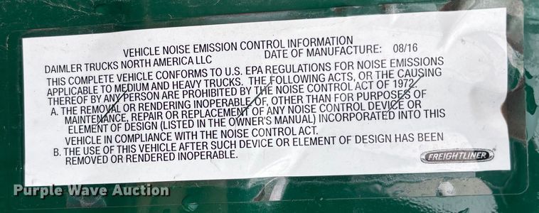 image for item FG1042 2017 Freightliner Cascadia 125 semi truck