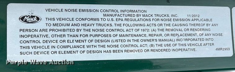 image for item FG1043 2013 Mack CXU613 semi truck