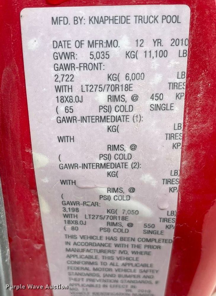 image for item FG1054 2011 Ford F350 Super Duty utility bed pickup truck