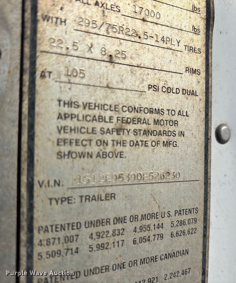 image for item FG1059 2013 Strick dry van trailer