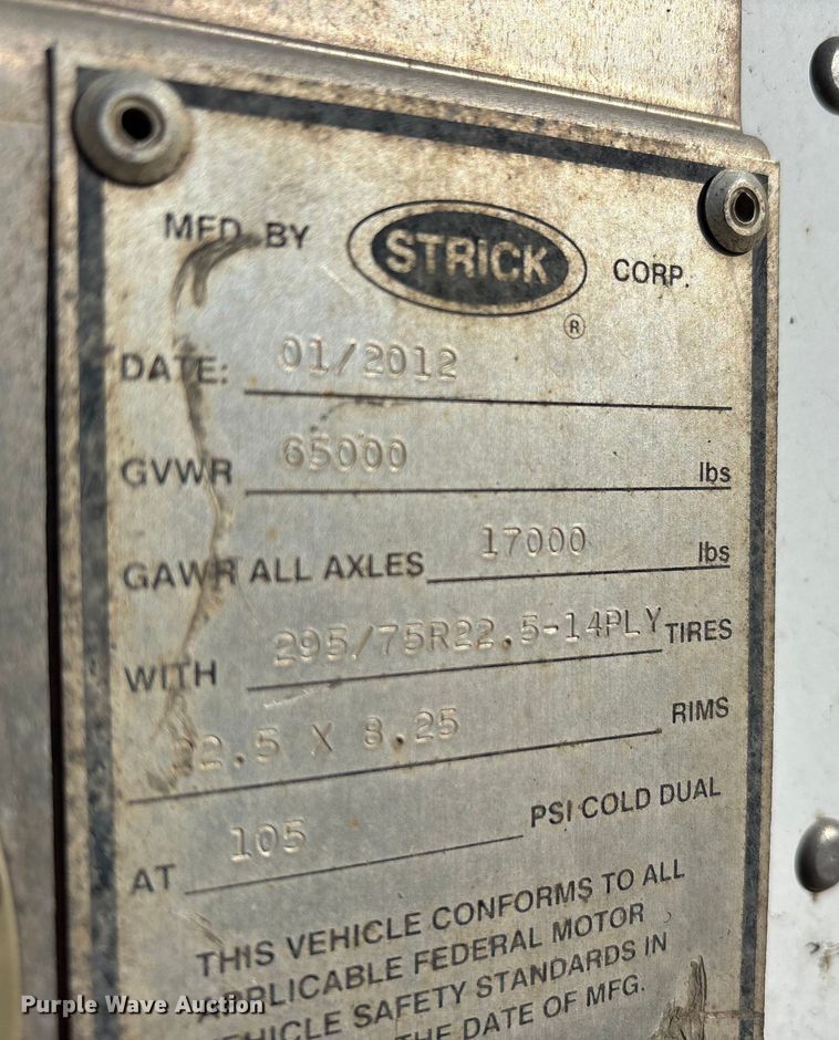 image for item FG1064 2013 Strick dry van trailer