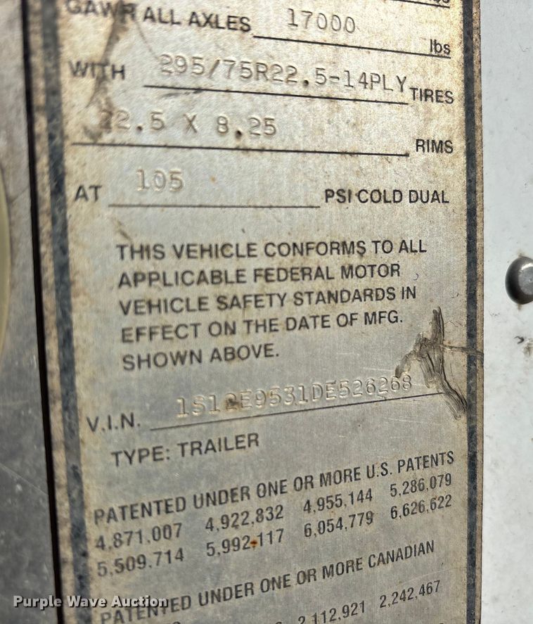 image for item FG1064 2013 Strick dry van trailer