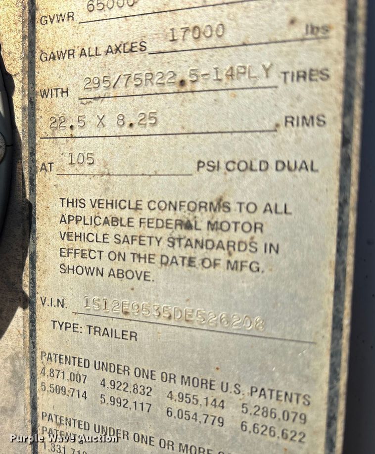 image for item FG1065 2013 Strick dry van trailer