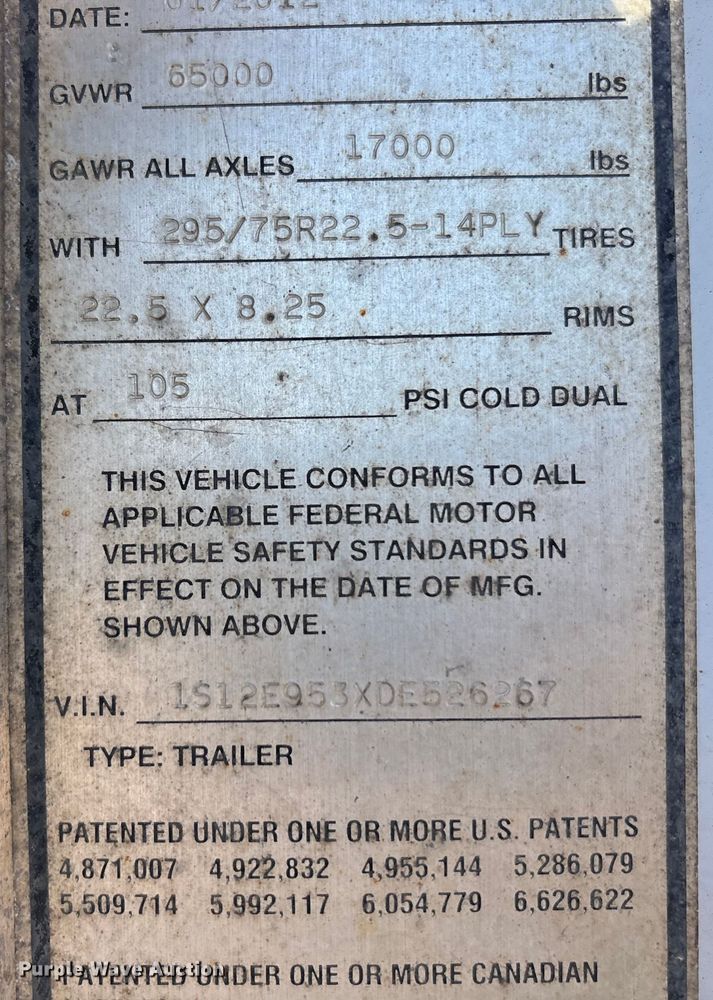 image for item FG1066 2013 Strick dry van trailer