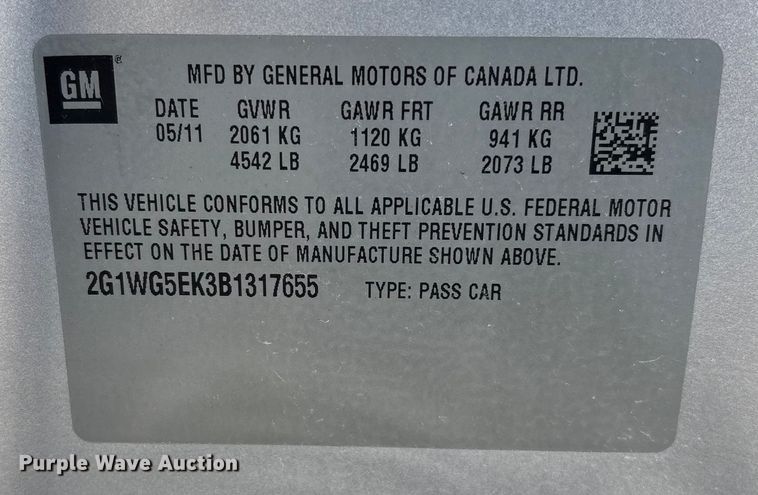 image for item FG1068 2011 Chevrolet Impala 