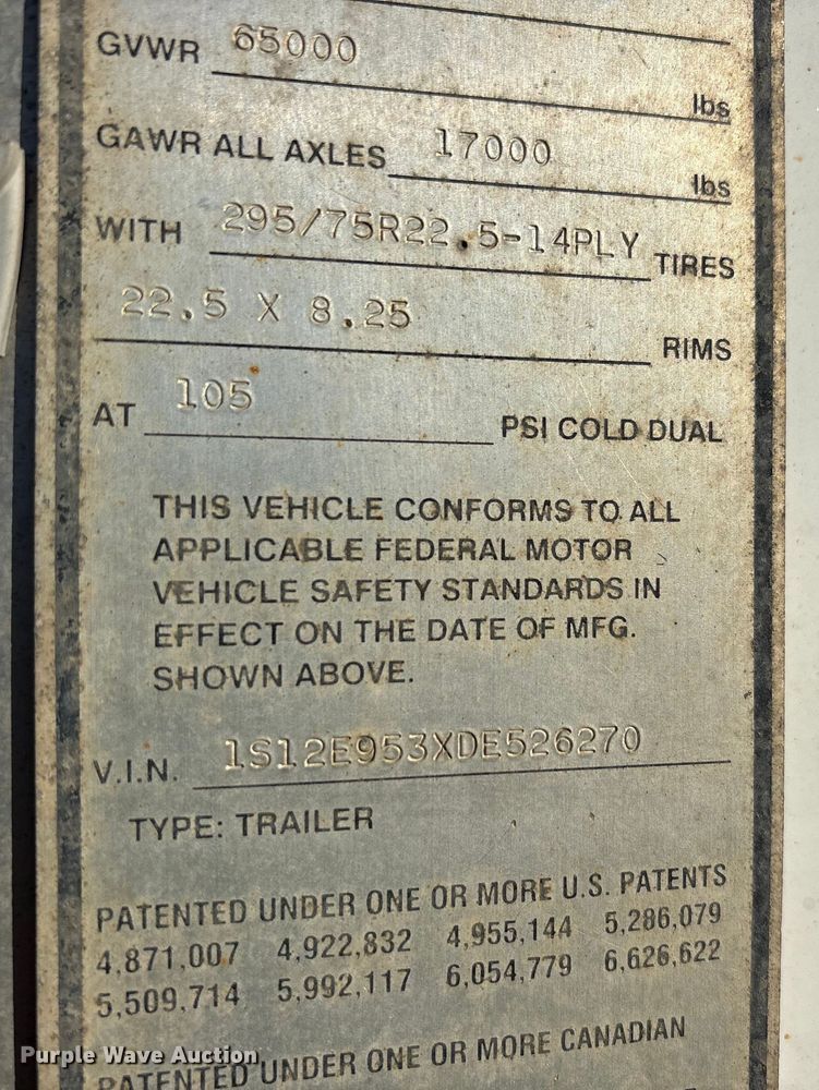 image for item FG1070 2013 Strick dry van trailer