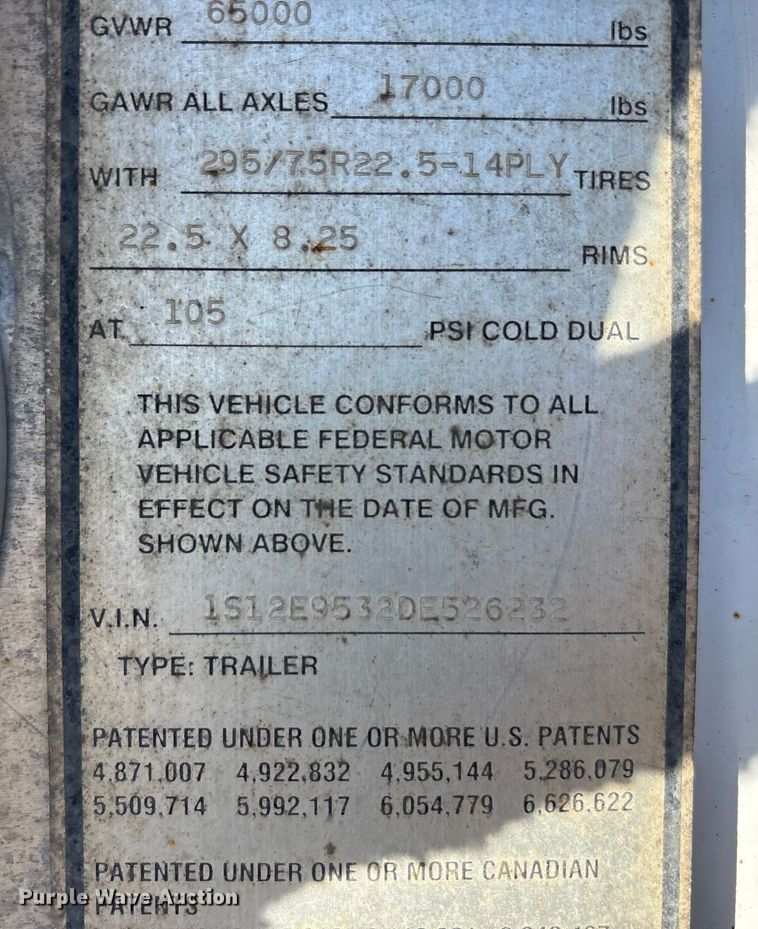 image for item FG1071 2013 Strick dry van trailer