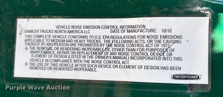 image for item FG1073 2017 Freightliner Cascadia 125 semi truck