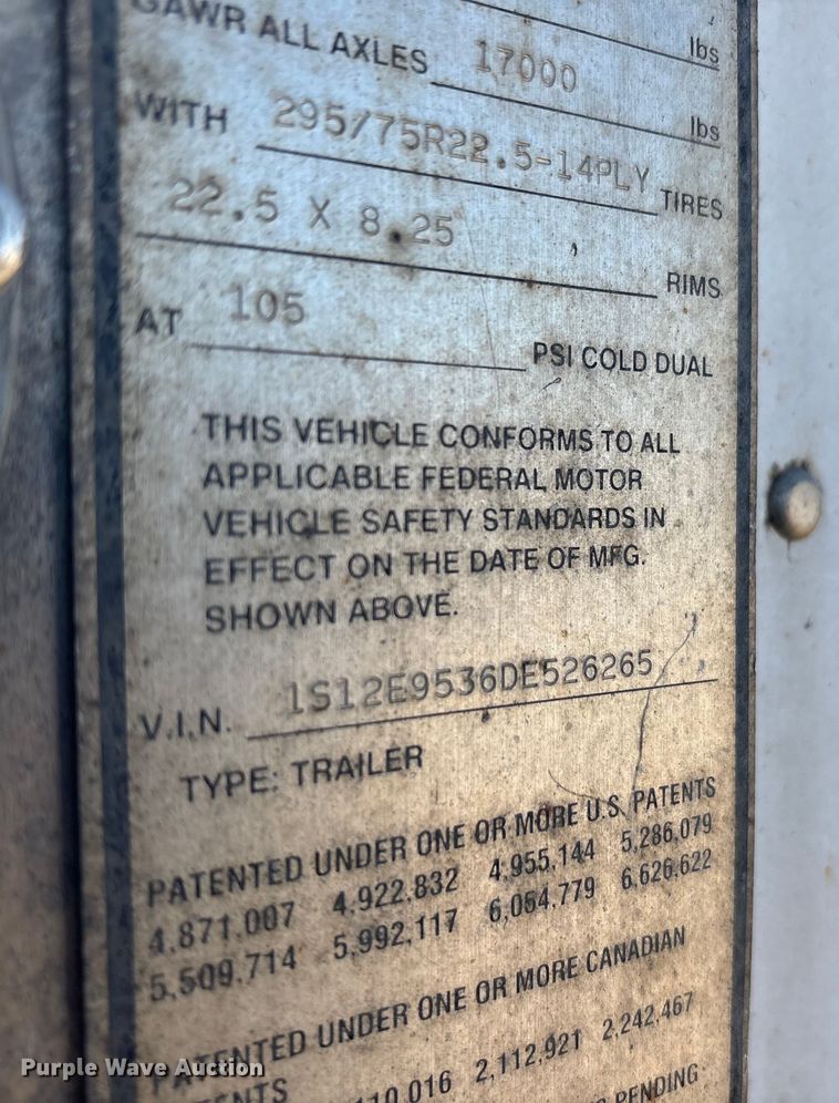 image for item FG1075 2013 Strick dry van trailer