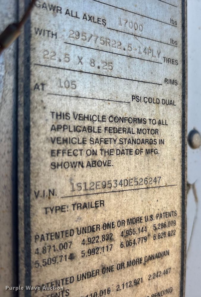 image for item FG1076 2013 Strick dry van trailer