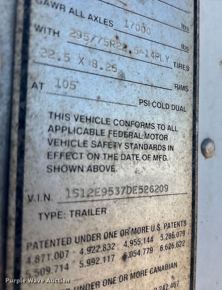 image for item FG1077 2013 Strick dry van trailer